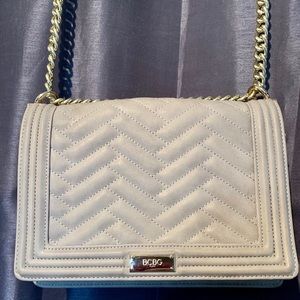 BCBG Paris Boy Quilted Gray Purse Bag